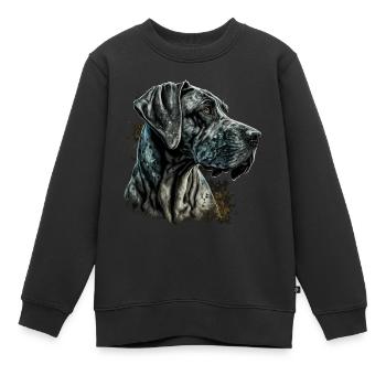 Deutsche Dogge - Kinder Premium Organic Sweatshirt - Schwarz - Vorne - AI Model Kid Female (0cm)