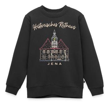 Historisches Rathaus Jena, Thüringen - Kinder Premium Organic Sweatshirt - Schwarz - Vorne - AI Model Kid Female (0cm)