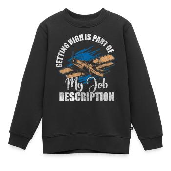 Planeur de construction de modèles réduits d’avions - Sweat Premium enfant bio - noir - Devant - AI Model Kid Female (0cm)