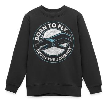 Fliegen Herzschlag Flugsport Segelflieger - Kinder Premium Organic Sweatshirt - Schwarz - Vorne - AI Model Kid Female (0cm)