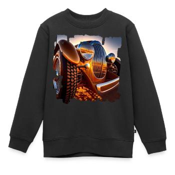 Oldtimer-Events sind bei Oldtimerfreunde beliebt - Kinder Premium Organic Sweatshirt - Schwarz - Vorne - AI Model Kid Female (0cm)