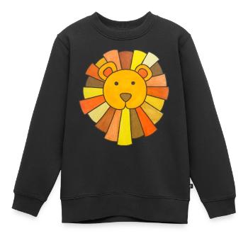 Löwe niedlich Babylöwe Kinder kawaii Kindergarten - Kinder Premium Organic Sweatshirt - Schwarz - Vorne - AI Model Kid Female (0cm)