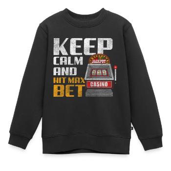 Kasino Automat Spiele Casino - Kinder Premium Organic Sweatshirt - Schwarz - Vorne - AI Model Kid Female (0cm)