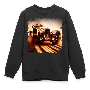Découvrez une voiture classique à la course de voitures classiques - Sweat Premium enfant bio - noir - Devant - AI Model Kid Female (0cm)