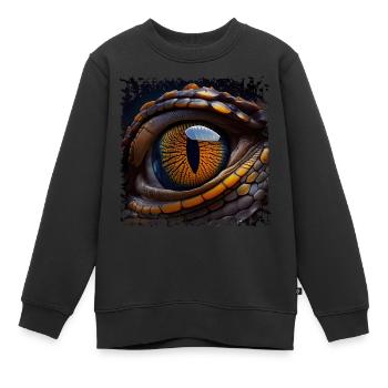 Irisfotografie benötigt besondere Technik - Kinder Premium Organic Sweatshirt - Schwarz - Vorne - AI Model Kid Female (0cm)