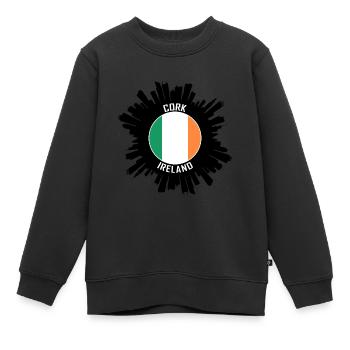 Cork Skyline Irland Flagge Reise-Souvenir - Kinder Premium Organic Sweatshirt - Schwarz - Vorne - AI Model Kid Female (0cm)