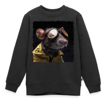 Rats have poor eyesight - Kids Premium Organic Sweatshirt - black - Front - AI Model Kid Female (0cm)