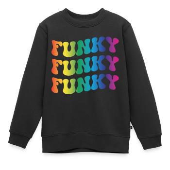 Musique funky - Sweat Premium enfant bio - noir - Devant - AI Model Kid Female (0cm)