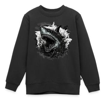 Hai mit schlechter Laune - Kinder Premium Organic Sweatshirt - Schwarz - Vorne - AI Model Kid Female (0cm)