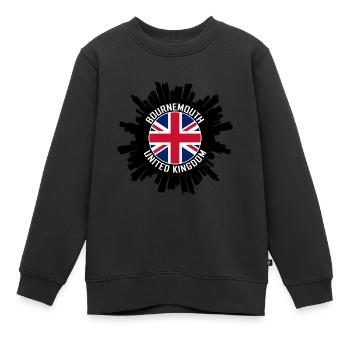 Bournemouth Skyline Uk Flag Souvenir de voyage - Sweat Premium enfant bio - noir - Devant - AI Model Kid Female (0cm)
