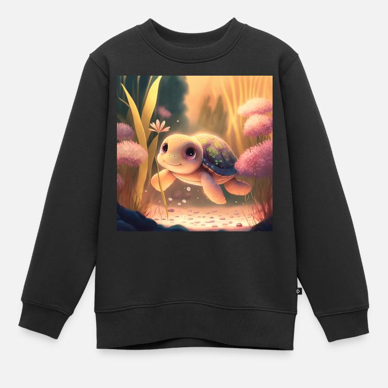 bébé tortue - Sweat Premium enfant bio - noir