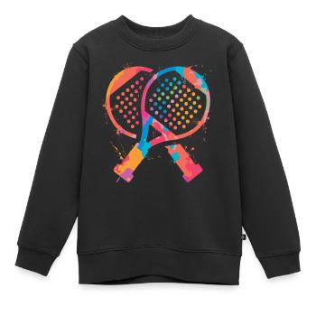 Padel-Tennis Padelschläger Mädchen Padel - Kinder Premium Organic Sweatshirt - Schwarz - Vorne - AI Model Kid Female (0cm)