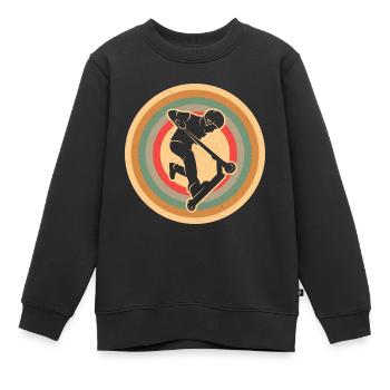 Tretroller Tricks Vintage Jungen Stunt Scooter - Kinder Premium Organic Sweatshirt - Schwarz - Vorne - AI Model Kid Female (0cm)