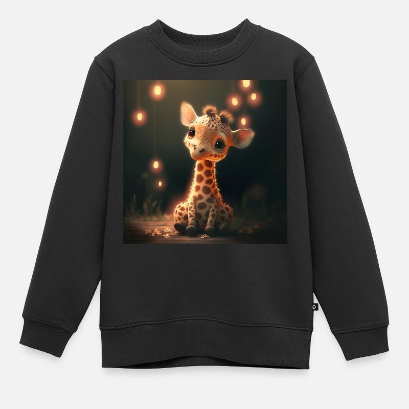 Bébé girafe - Sweat Premium enfant bio - noir