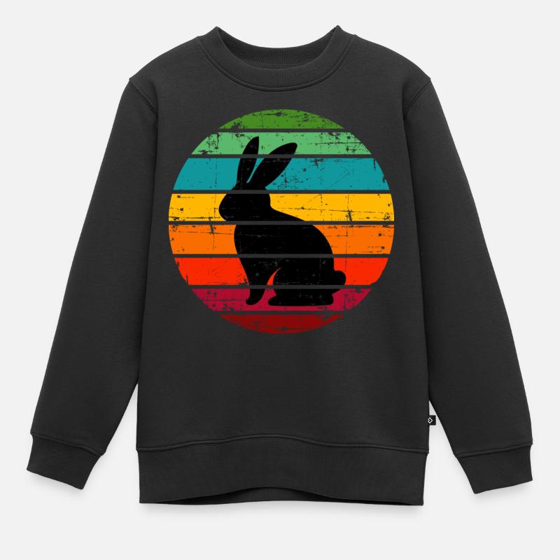 Lièvre - Sweat Premium enfant bio - noir