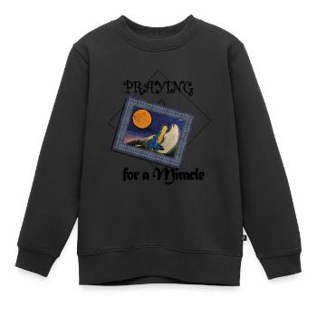 La tristesse d’un ange sur une colline - Sweat Premium enfant bio - noir - Devant - AI Model Kid Female (0cm)