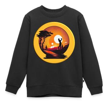 Balle de golf, avec le moins de coups possible dans le trou - Sweat Premium enfant bio - noir - Devant - AI Model Kid Female (0cm)