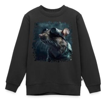 Ratten sehen schlecht - Kinder Premium Organic Sweatshirt - Schwarz - Vorne - AI Model Kid Female (0cm)