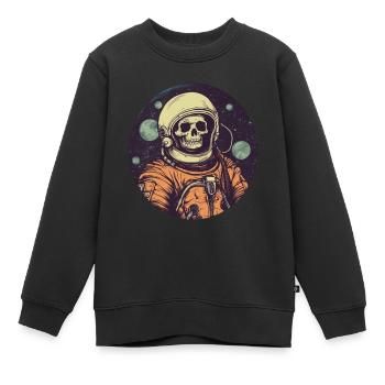 Squelette effrayant en tant qu’astronaute - Sweat Premium enfant bio - noir - Devant - AI Model Kid Female (0cm)