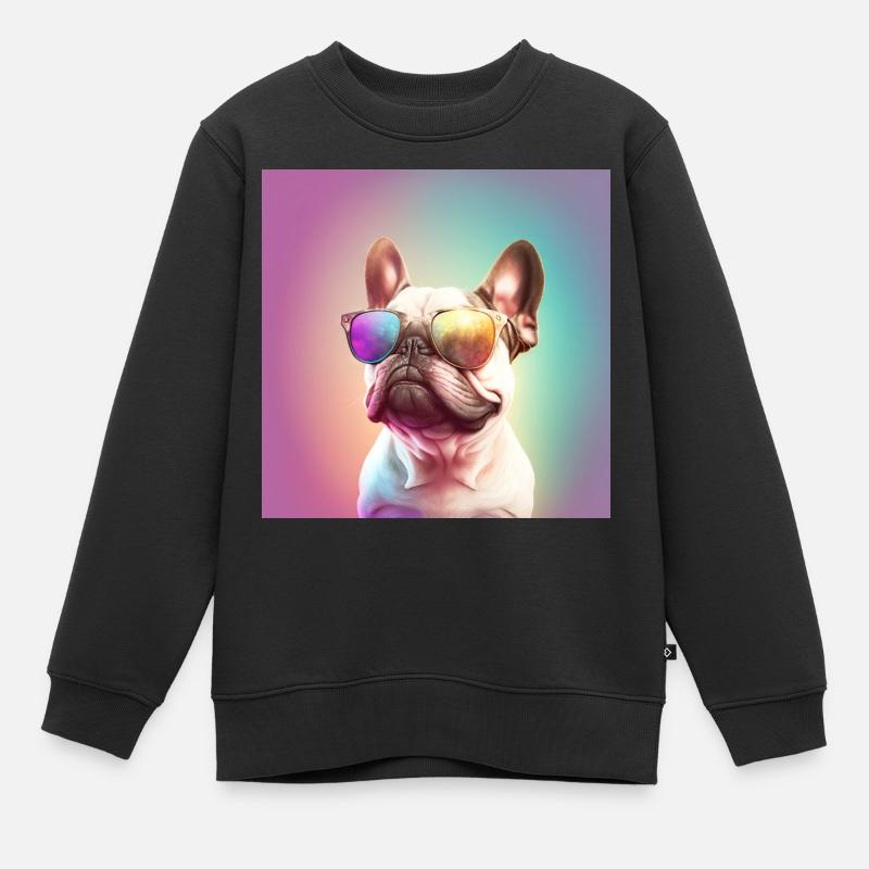Bouledogue français - Sweat Premium enfant bio - noir