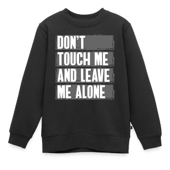 Nur Gucken Meins Provokation Ärger - Kinder Premium Organic Sweatshirt - Schwarz - Vorne - AI Model Kid Female (0cm)