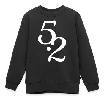 Conception humaine 5/2 Profil - Sweat Premium enfant bio - noir - Devant - AI Model Kid Female (0cm)