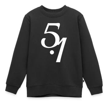 Conception humaine 5/1 Profil - Sweat Premium enfant bio - noir - Devant - AI Model Kid Female (0cm)