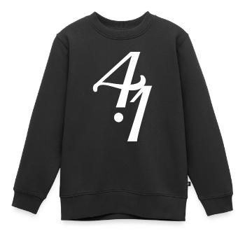 Conception humaine 4/1 Profil - Sweat Premium enfant bio - noir - Devant - AI Model Kid Female (0cm)