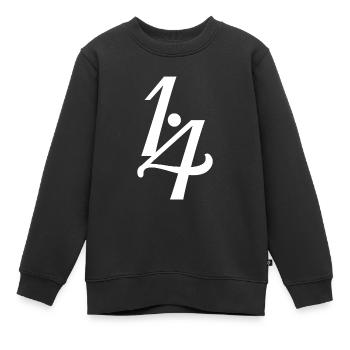 Conception humaine 1/4 Profil - Sweat Premium enfant bio - noir - Devant - AI Model Kid Female (0cm)