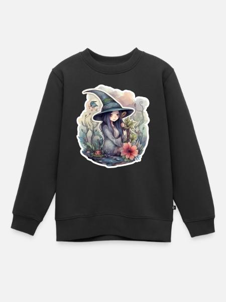 Sorcière douce dans l’eau - Sweat Premium enfant bio - noir