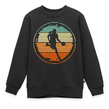 Basketballspielerin Mädchen Frauen Basketball - Kinder Premium Organic Sweatshirt - Schwarz - Vorne - AI Model Kid Female (0cm)