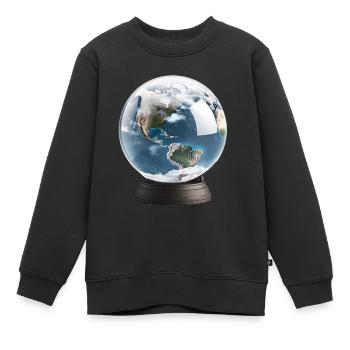 Gefangen in einer Schneekugel - Kinder Premium Organic Sweatshirt - Schwarz - Vorne - AI Model Kid Female (0cm)