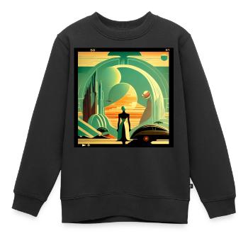 Horizonte der Zukunft - Kinder Premium Organic Sweatshirt - Schwarz - Vorne - AI Model Kid Female (0cm)