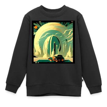 Nostalgische Zukunft - Kinder Premium Organic Sweatshirt - Schwarz - Vorne - AI Model Kid Female (0cm)