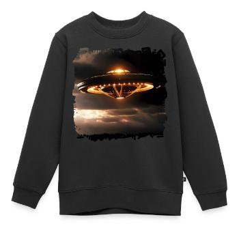 Le gouvernement américain montre des vidéos d’ovnis - Sweat Premium enfant bio - noir - Devant - AI Model Kid Female (0cm)
