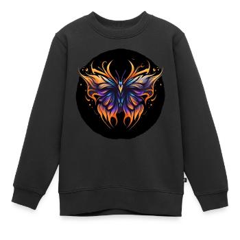 Butterfly - Kinder Premium Organic Sweatshirt - Schwarz - Vorne - AI Model Kid Female (0cm)