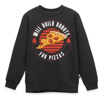 Maschine Retro Spielzeug Blechkamerad - Kinder Premium Organic Sweatshirt - Schwarz - Vorne - AI Model Kid Female (0cm)