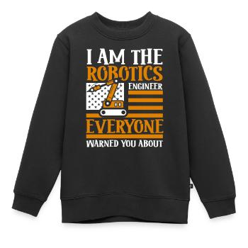 Maschine Zahnrad Ingenieur Techniker - Kinder Premium Organic Sweatshirt - Schwarz - Vorne - AI Model Kid Female (0cm)