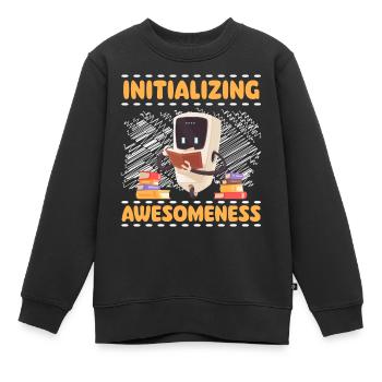Maschine Mechanik Kampfroboter - Kinder Premium Organic Sweatshirt - Schwarz - Vorne - AI Model Kid Female (0cm)