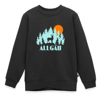 Allgäu - Kinder Premium Organic Sweatshirt - Schwarz - Vorne - AI Model Kid Female (0cm)