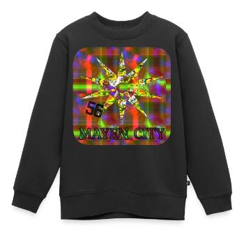 Mayen City 56 - Club WoW - Sweat Premium enfant bio - noir - Devant - AI Model Kid Female (0cm)