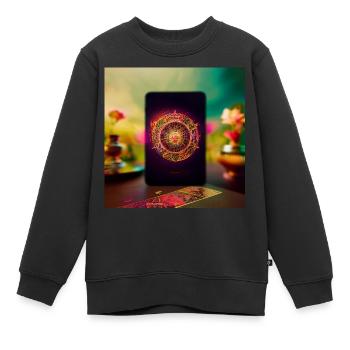 The wheel of fortune - Kids Premium Organic Sweatshirt - black - Front - AI Model Kid Female (0cm)