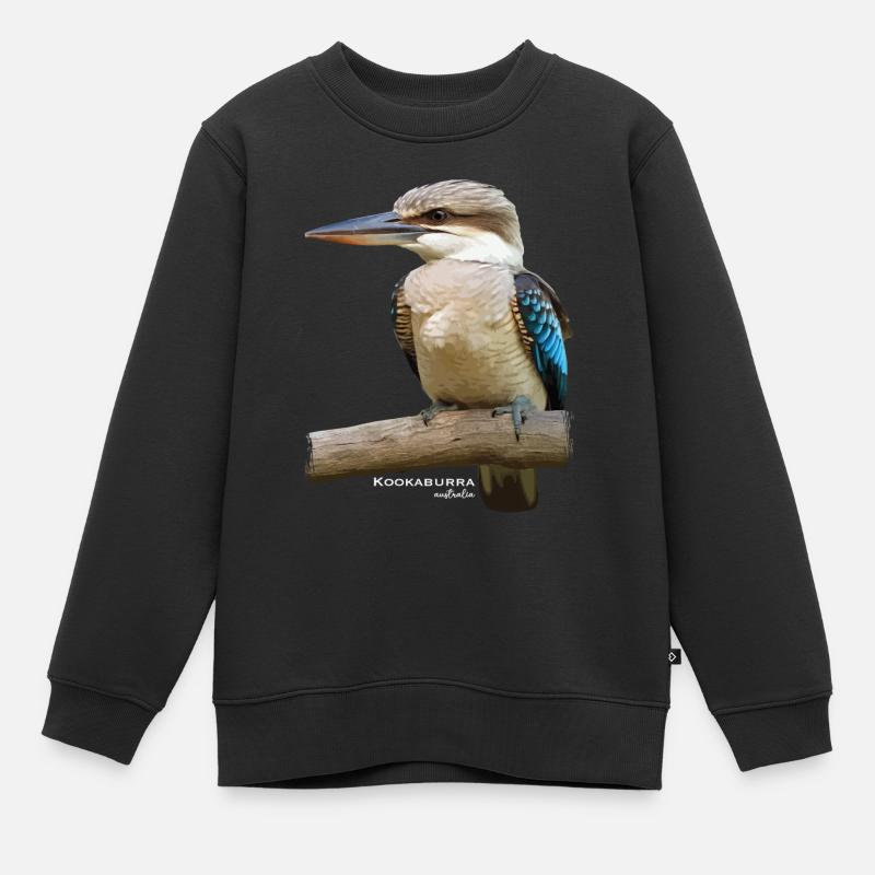 Kookaburra Bird Australia - Kinder Premium Organic Sweatshirt - Schwarz