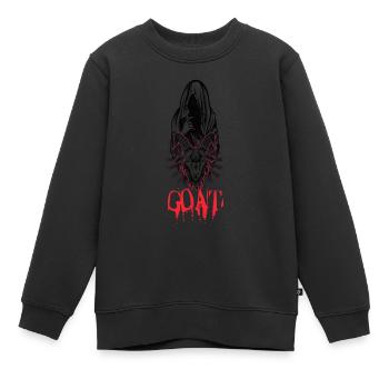 Grimmiger Mäher G O A T - Kinder Premium Organic Sweatshirt - Schwarz - Vorne - AI Model Kid Female (0cm)