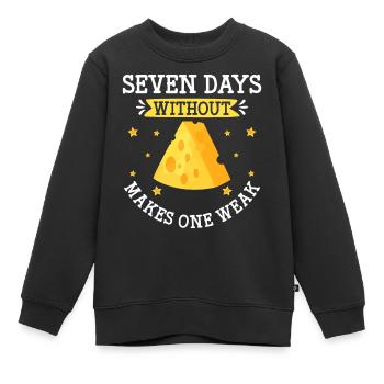 Käseliebhaber Eiweiß Parmesan Joghurt - Kinder Premium Organic Sweatshirt - Schwarz - Vorne - AI Model Kid Female (0cm)