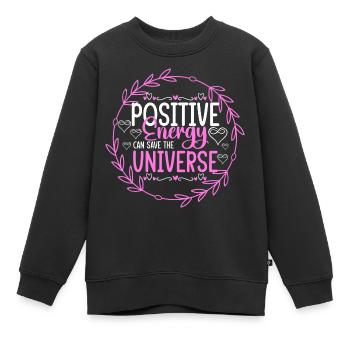 Positive Strengthen self-confidence - Kids Premium Organic Sweatshirt - black - Front - AI Model Kid Female (0cm)