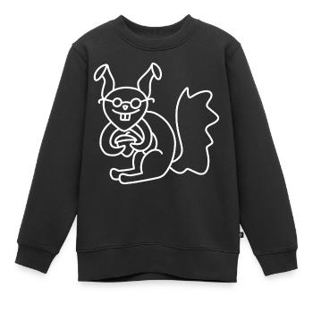 Anti-Zoo Douze Blancs - Sweat Premium enfant bio - noir - Devant - AI Model Kid Female (0cm)