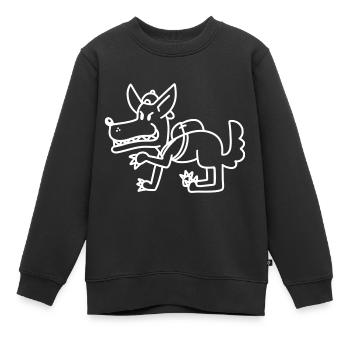 Anti-zoo Seize Blancs - Sweat Premium enfant bio - noir - Devant - AI Model Kid Female (0cm)