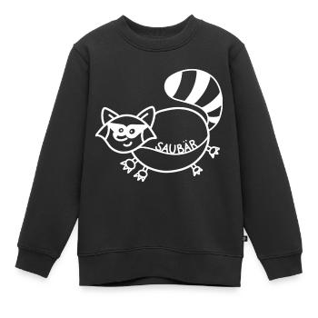 Anti-Zoo Saubär - Kinder Premium Organic Sweatshirt - Schwarz - Vorne - AI Model Kid Female (0cm)