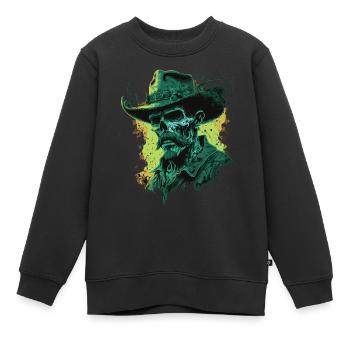 Untoter Cowboy - Kinder Premium Organic Sweatshirt - Schwarz - Vorne - AI Model Kid Female (0cm)